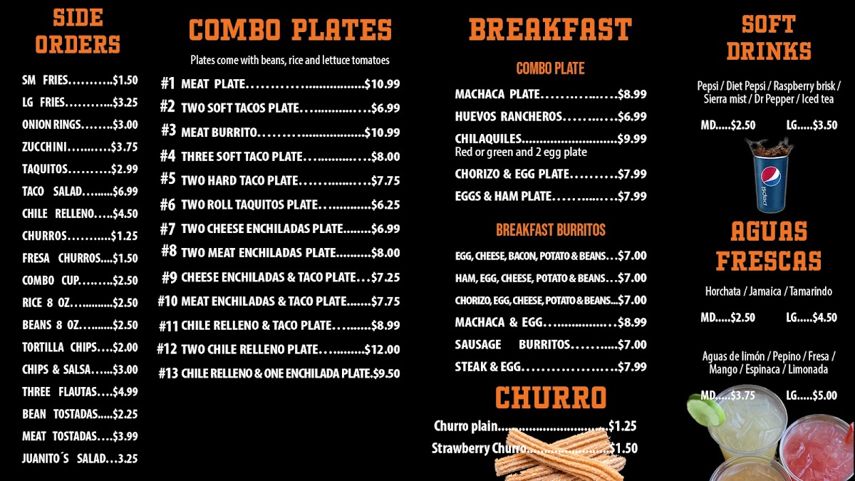 Juanito's Tacos Menu - Image 1