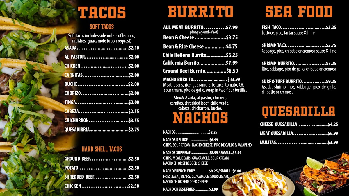 Juanito's Tacos Menu - Image 2